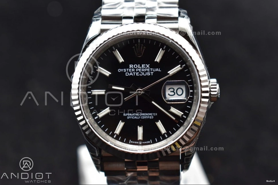 Steel VS3235 DateJust 36 Stick Black VSF 1:1 Best Dial 126234 Edition on Jubilee SS 904L Bracelet 1116